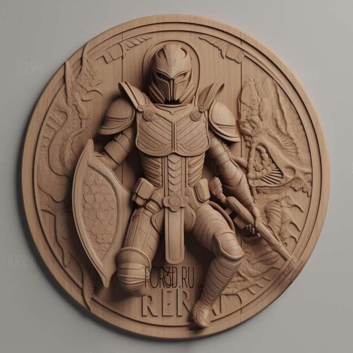 kamen rider 3 stl model for CNC